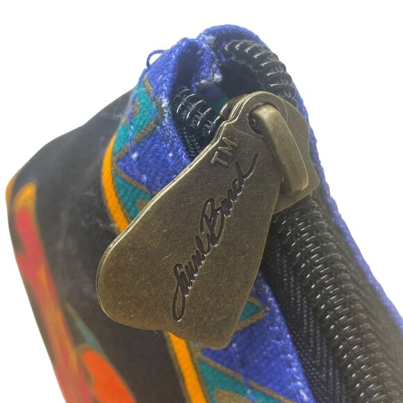 Laurel Burch Women’s Black Multicolor Cotton Cat Print Zipper Pouch Bag Sz S - Picture 9 of 10